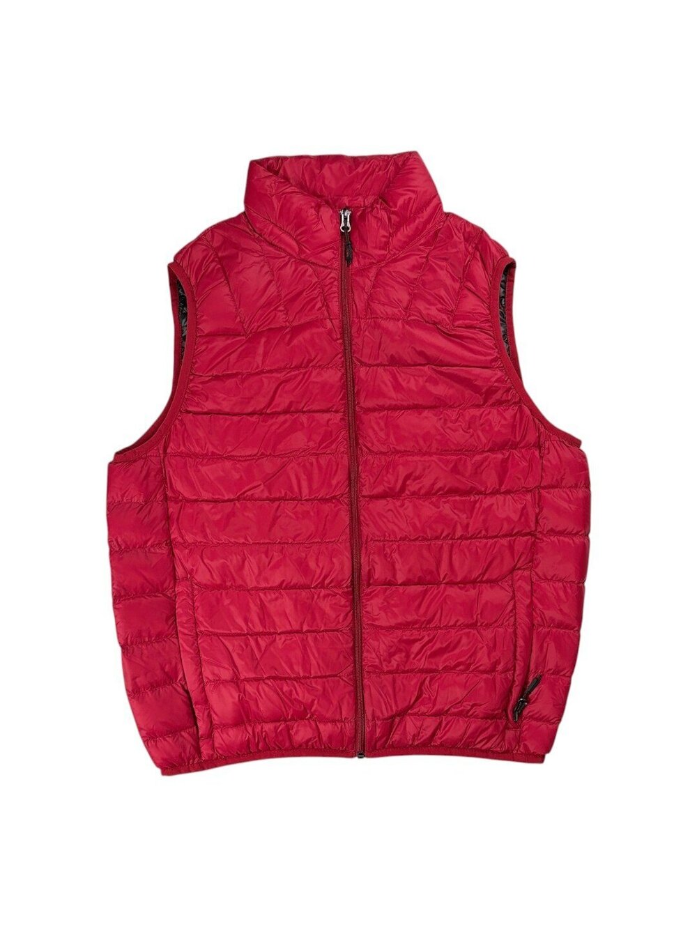 Puffer Vest Mens Red Lightweight Down Packable Size on Tag Small Hawke & Co